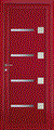 Porte aluminium quadra rouge