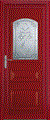 Porte aluminium tolerme rouge cristal